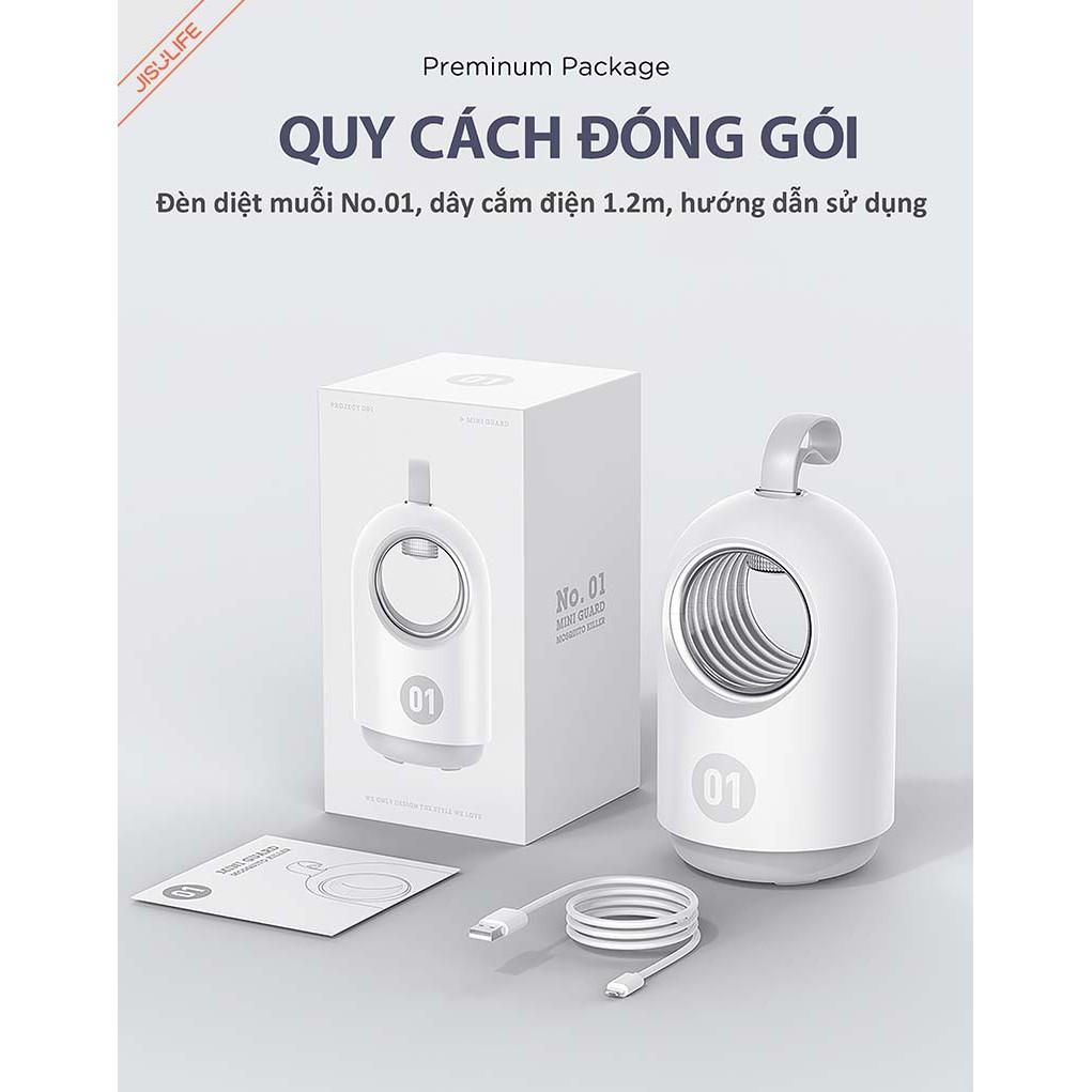 Máy bắt muỗi và diệt côn trùng thông minh Jisulife D01 thế hệ mới 2020, đèn bắt muỗi hiệu quả, an toàn sức khỏe