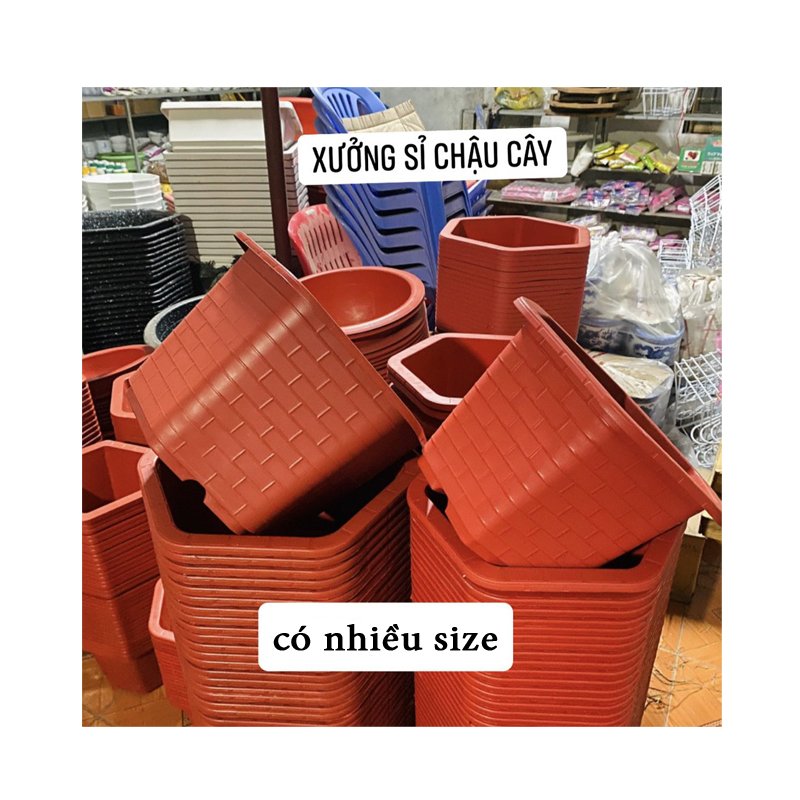 25 Chậu nhựa trồng cây Lục Giác Fa450 chất lượng cao siêu bềnh đường kính 33x22cm- 77543