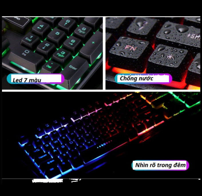 Bàn phím game thủ giả cơ Divipard GK-50 LED Rainbow - Hàng nhập khẩu