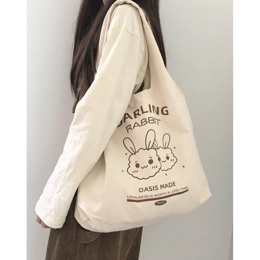 Túi Tote In Thỏ Darling Rabbit TT15