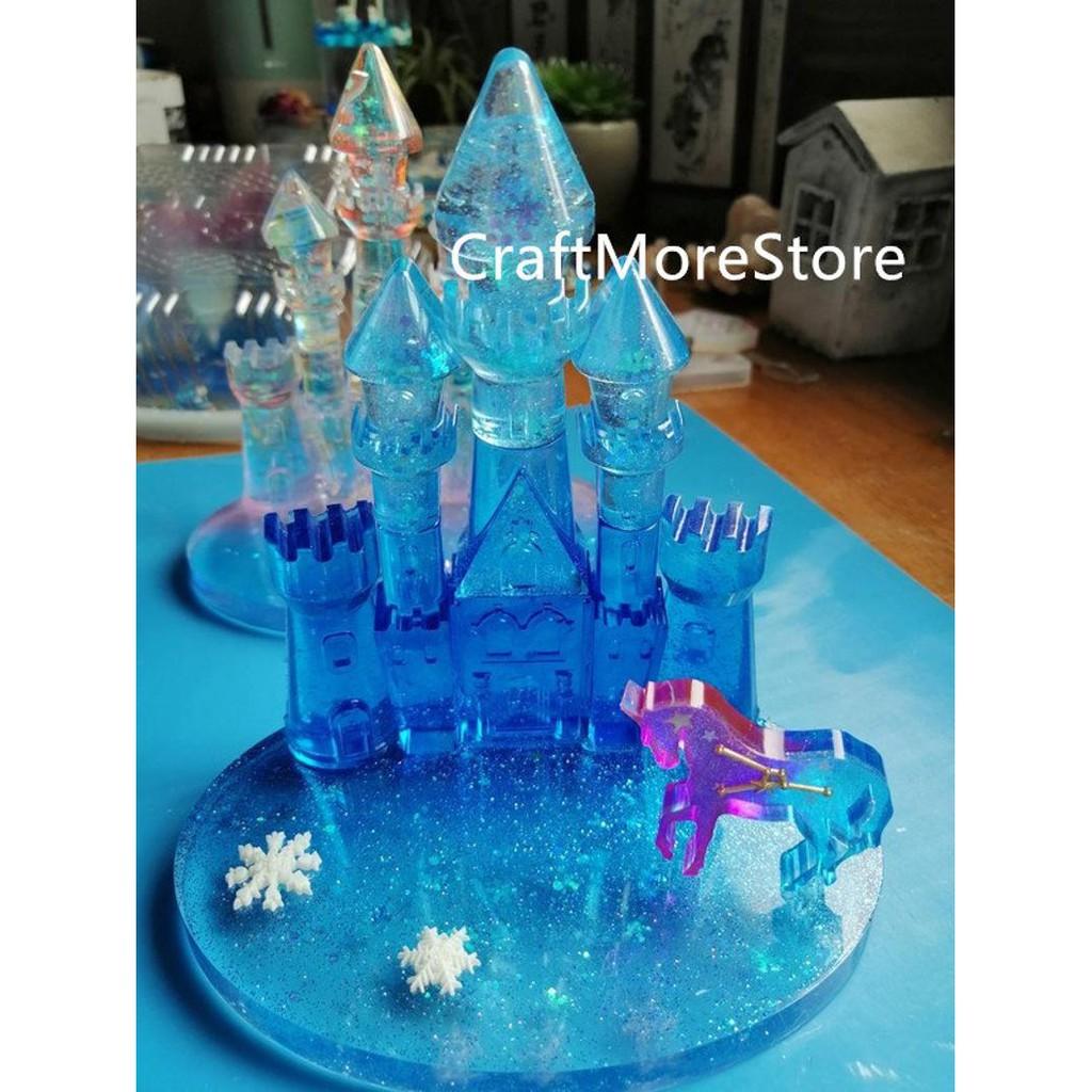 Khuôn silicon 3d làm bánh rau câu mẫu Lâu Đài