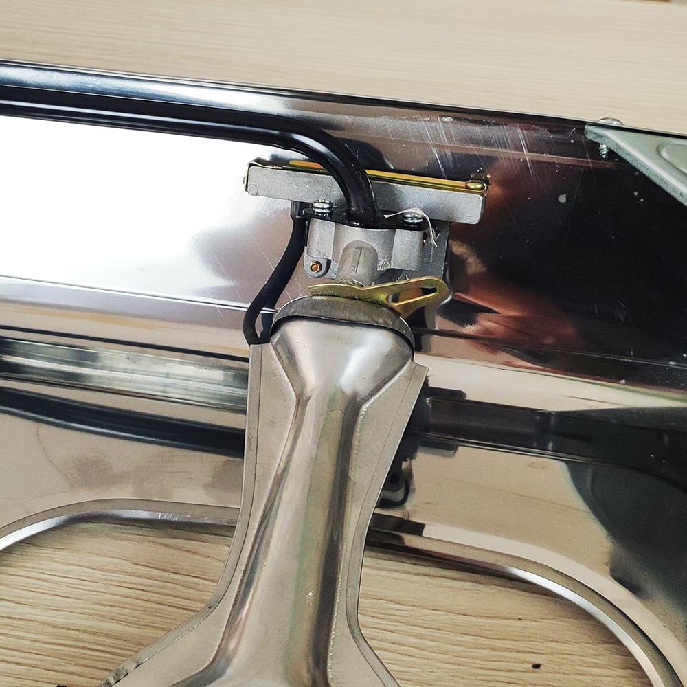 Bếp ga đôi mặt inox Raiden RDB-360A đầu đốt đồng nguyên chất cực bền