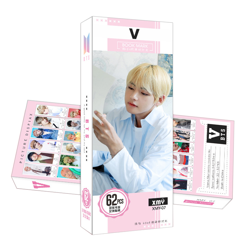 Bookmark V BTS 62pcs mới