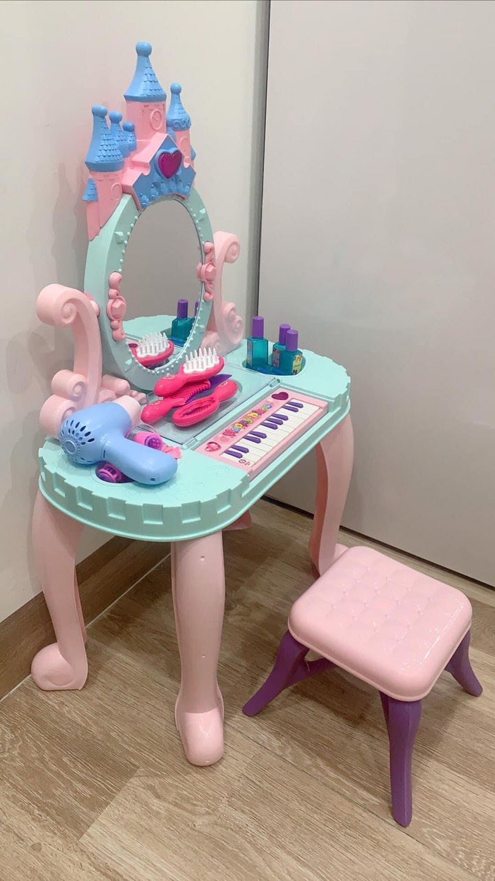 Đồ Chơi Bàn Trang Điểm Loại To Cho Bé Kèm Ghế, Đàn Piano