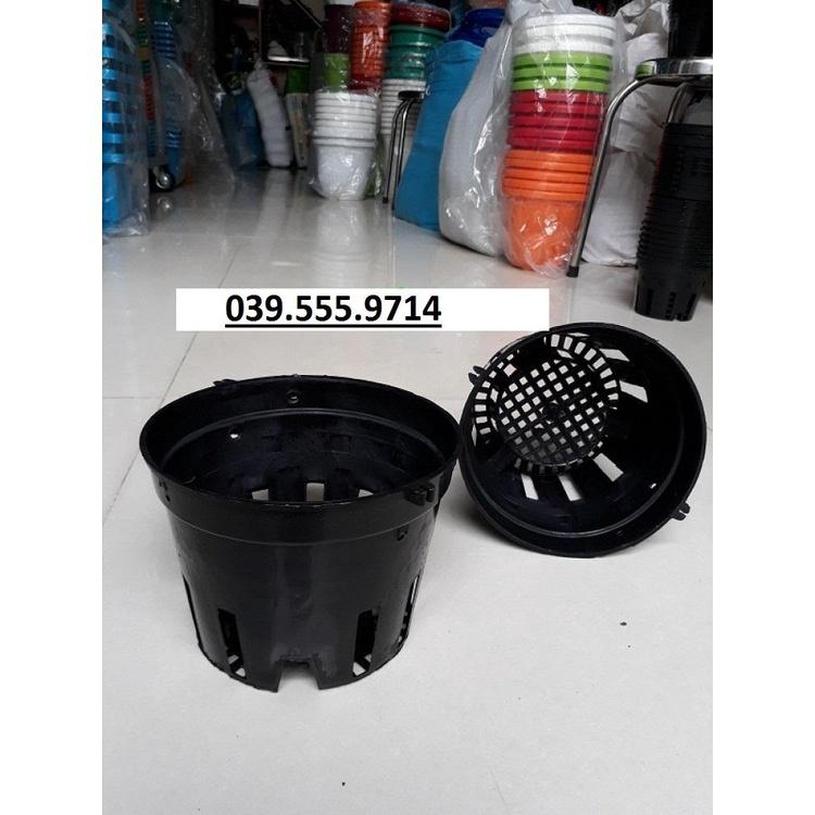 10 CHẬU NHỰA TRỒNG LAN ĐEN PHI 21 - CỰC BỀN