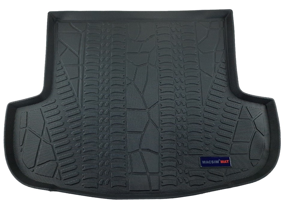 Thảm lót cốp xe ô tô Mitsubishi Outlander 2013-đến nay nhãn hiệu Macsim chất liệu TPV cao cấp màu đen