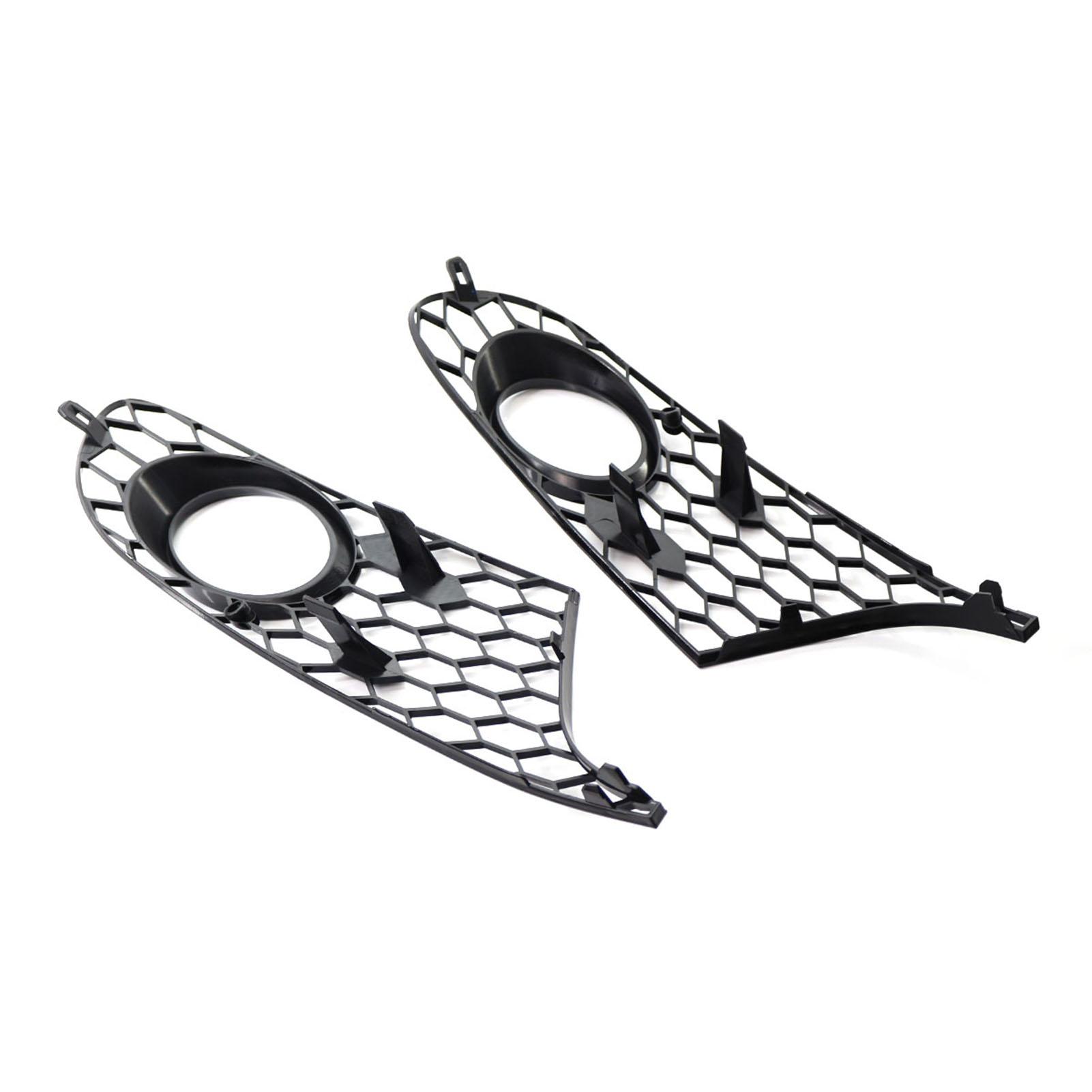 1 Pair of Car Auto Balck Honeycomb Front Bumper Fog Light Grill Cover Replacement for VW Golf MK 6 2009-2013