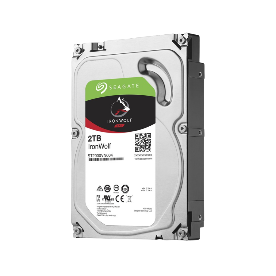 Ổ cứng HDD Seagate IronWolf 2TB ST2000VN004 3.5 inch, 5900RPM, SATA, 64MB Cache - Hàng chính hãng