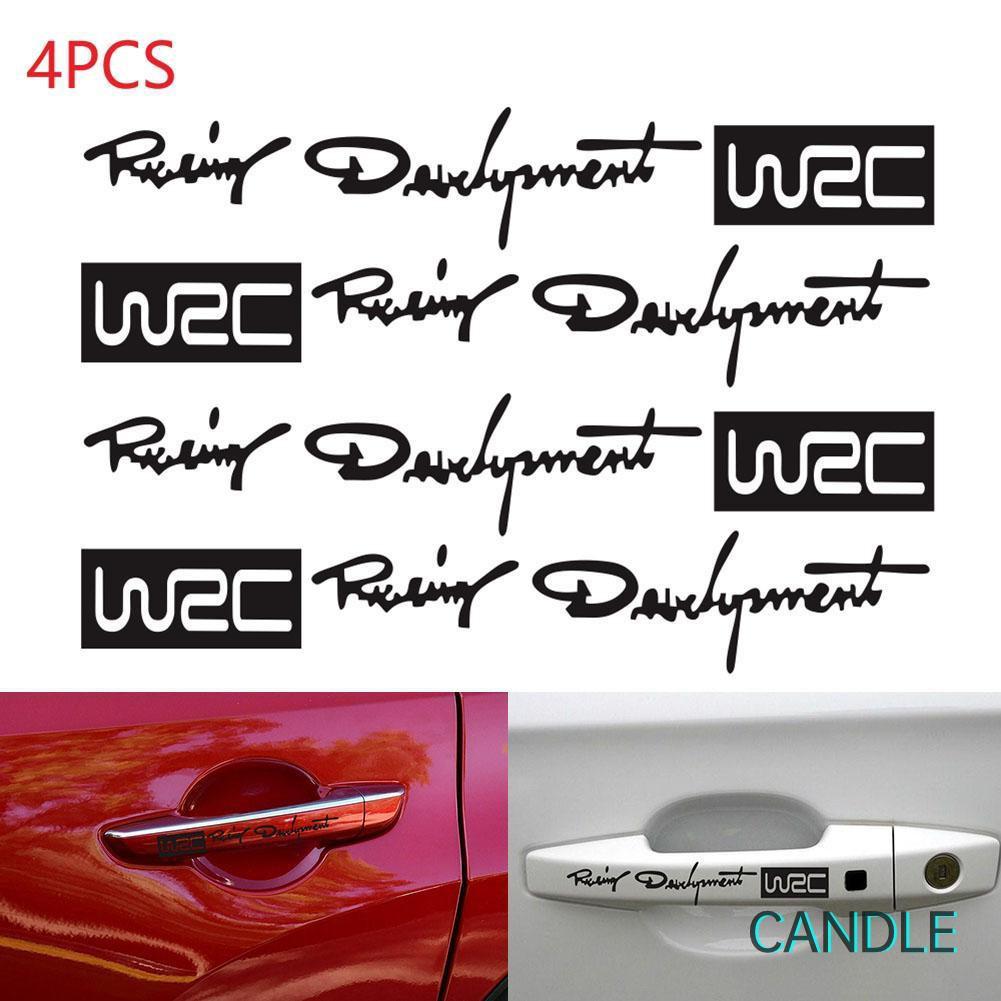 Bộ 4 Decal Dán Trang Trí Tay Nắm Cửa Xe Ô Tô