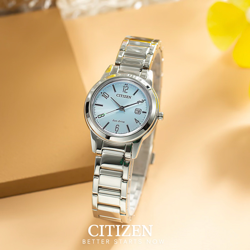 Đồng Hồ Nữ Citizen Eco-Drive Dây Thép Không Gỉ FE1241-71L - Mặt Xanh (29.4mm)