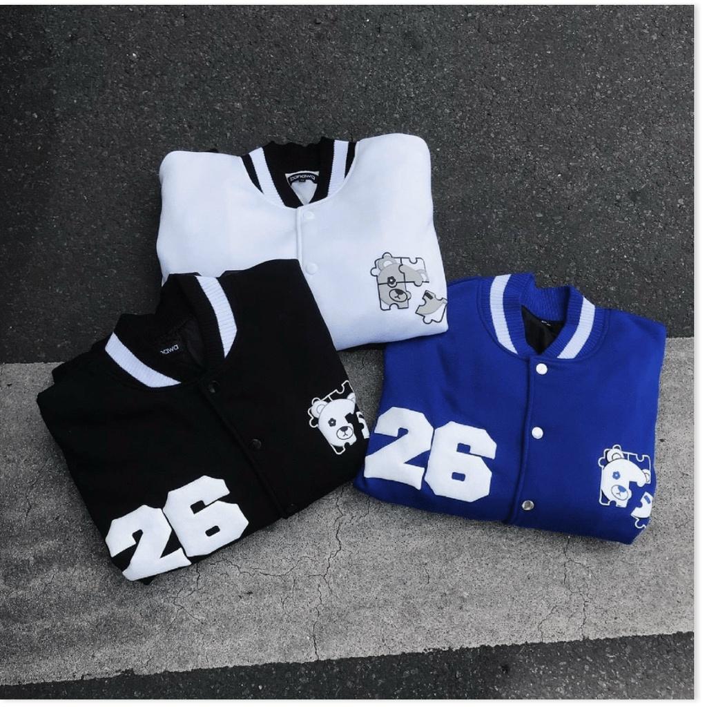 ÁO KHOÁC NỈ HOODIE NÚT BẤM PHONG CÁCH BOMBER -26 TKT