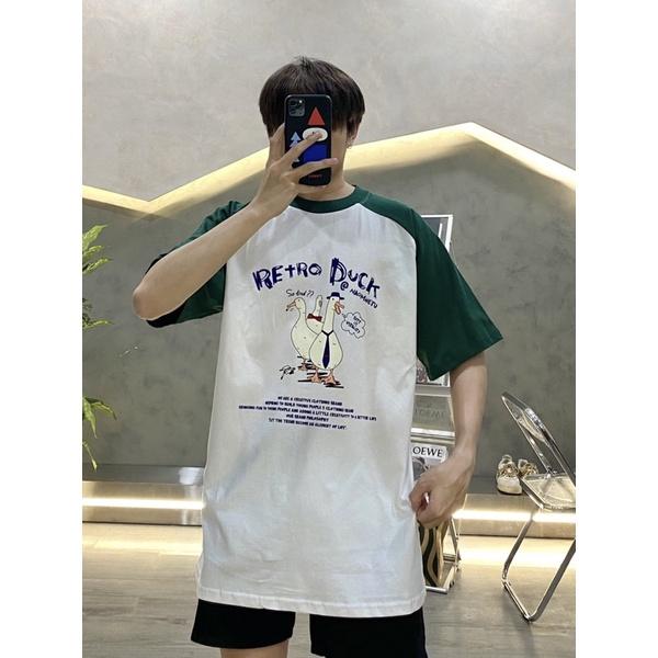Áo thun tay lỡ gaplan áo thun phối tay unisex