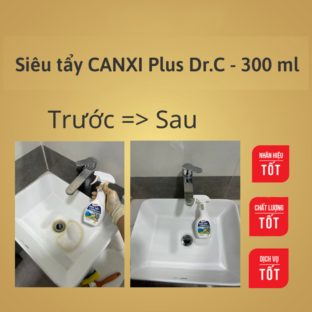 Chai Xịt Làm Sạch Nhà Tắm Siêu Tẩy Cặn Canxi Nhà Tắm, Tẩy Sạch Vòi Inox, Đốm Nước Trên Vách Kính, Bồn Sứ Dung Tích 300ml