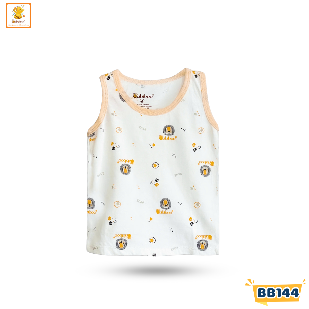 Áo ba lỗ cho bé Babiboo áo sơ sinh cotton 2 chiều mặc mùa hè in hình dễ thương BB144