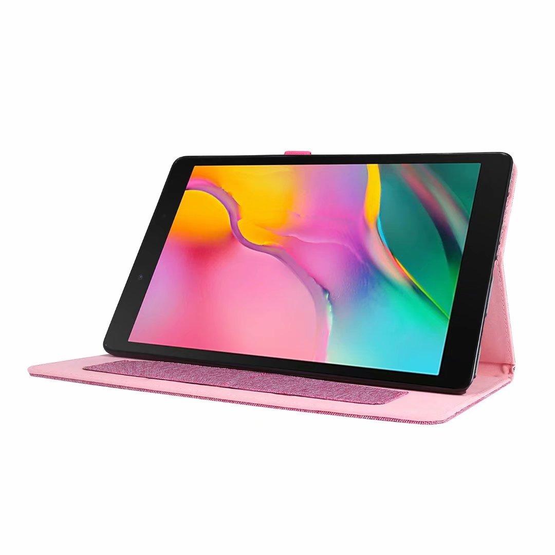 Bao da máy tính bảng nắp lật họa tiết sợi vải kiêm giá đỡ chống rơi Samsung Tab A7 10.4 inch T500 / T505 / T507 2020