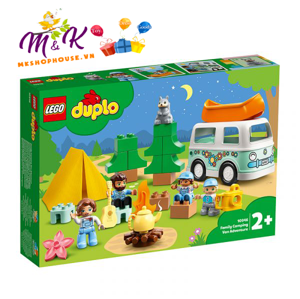 Đồ Chơi Lắp Ráp LEGO Duplo Chuyến Phiêu Lưu Cắm Trại Gia Đình 10946  Cho Bé Trên 2 Tuổi