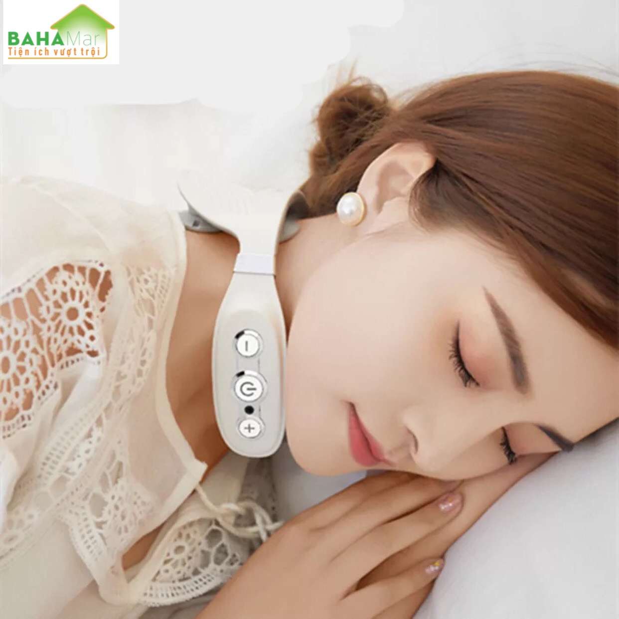 MÁY MATXA CỔ HỒNG NGOẠI NÓNG HỖ TRỢ ĐAU VAI CỔ GÁY, CỘT SỐNG VÀ THÔNG KINH LẠC TOÀN THÂN "BAHAMAR" làm giảm đau Vai - Cổ - Gáy,, sủ dụng lưu thông khí huyết toàn thân