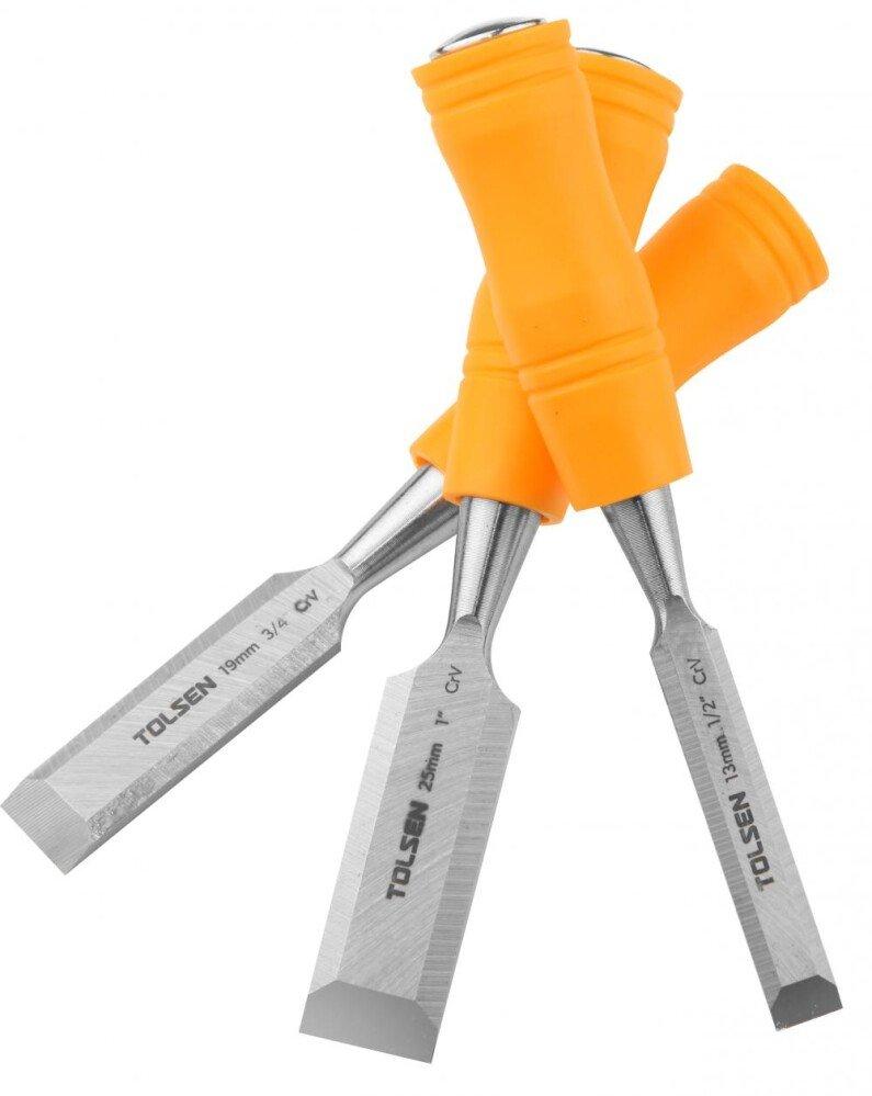BỘ 3 ĐỤC GỖ CÁN NHỰA 3mm TOLSEN 25380 - HÀNG CHÍNH HÃNG