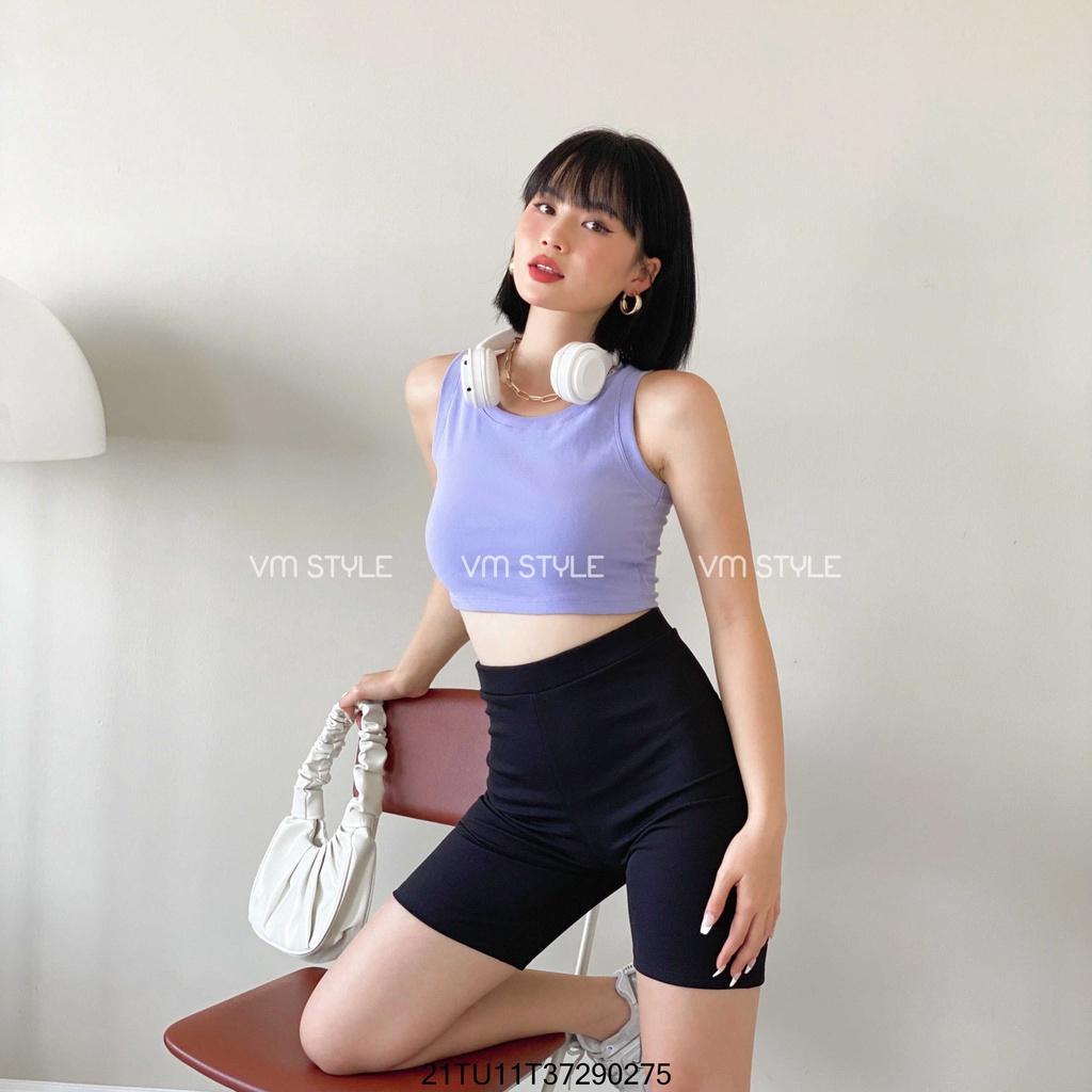 Áo thun sát nách trơn croptop trẻ trung, năng động thời trang ulzzang Hàn Quốc VM STYLE 21TU11T372902