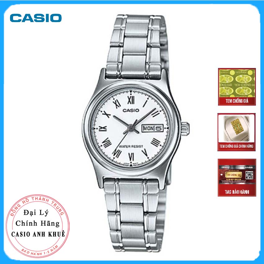 Đồng hồ nữ Casio LTP-V006D-7BUDF dây kim loại