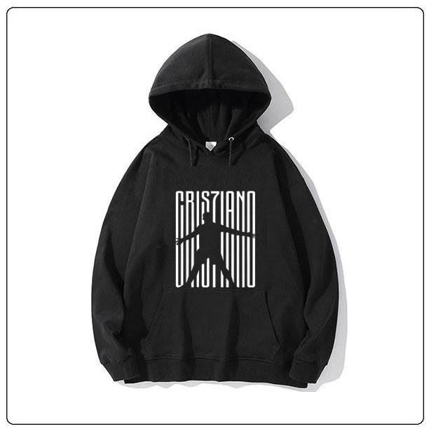 Áo Hoodie Đen In Hình Ronaldo CR7 Cực HOT
