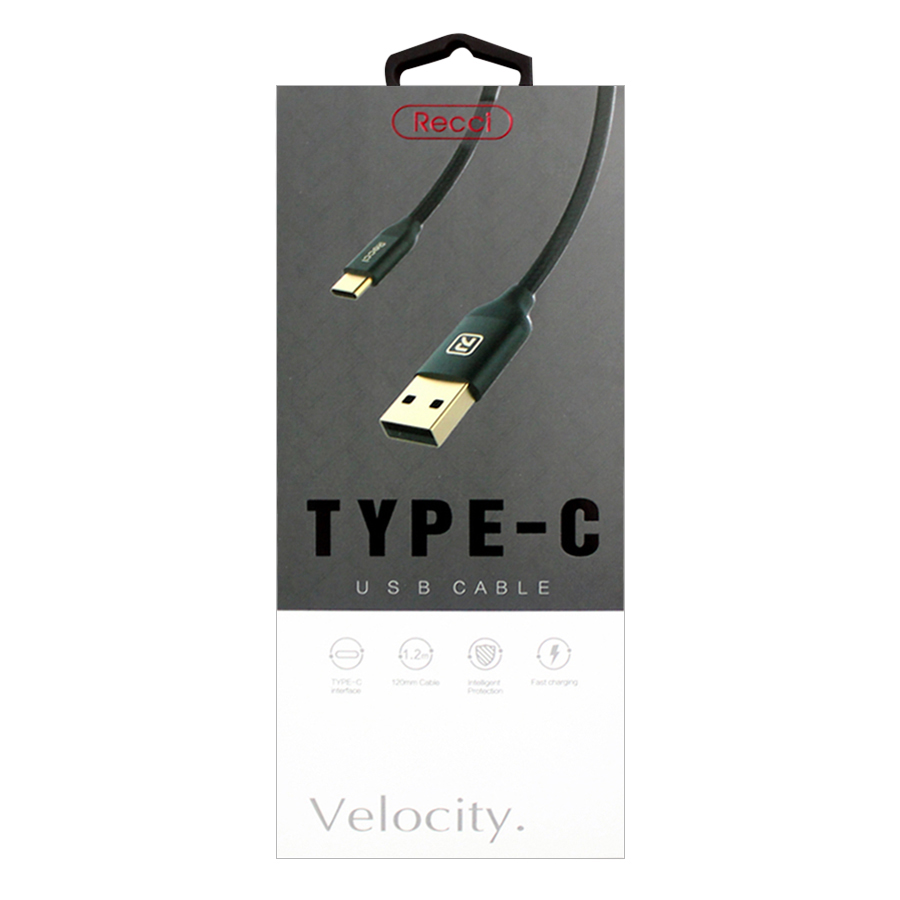 Cáp Type-C Recci Velocity - Hàng Chính Hãng