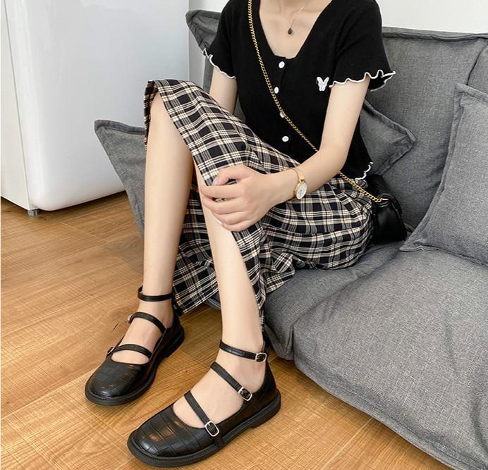 Giày Búp Bê Phong Cách Retro Xinh Xắn Cho Nữ