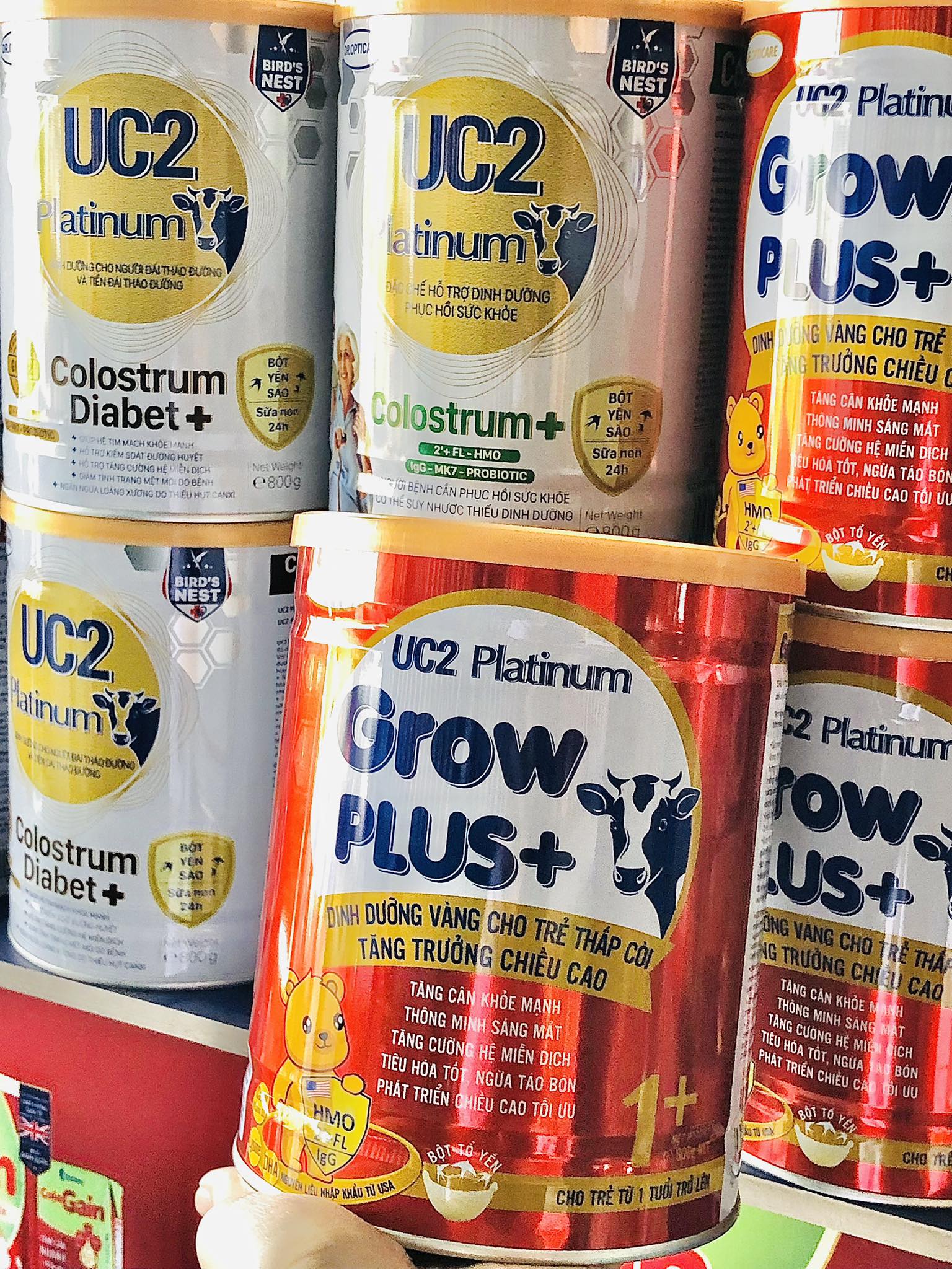Combo 5 lon Sữa bột UC2 Platinum Grow Plus 1+ lon 800g