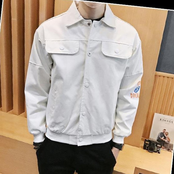 Áo khoác kaki nam hình childhood Mã: NK1141 - TRẮNG