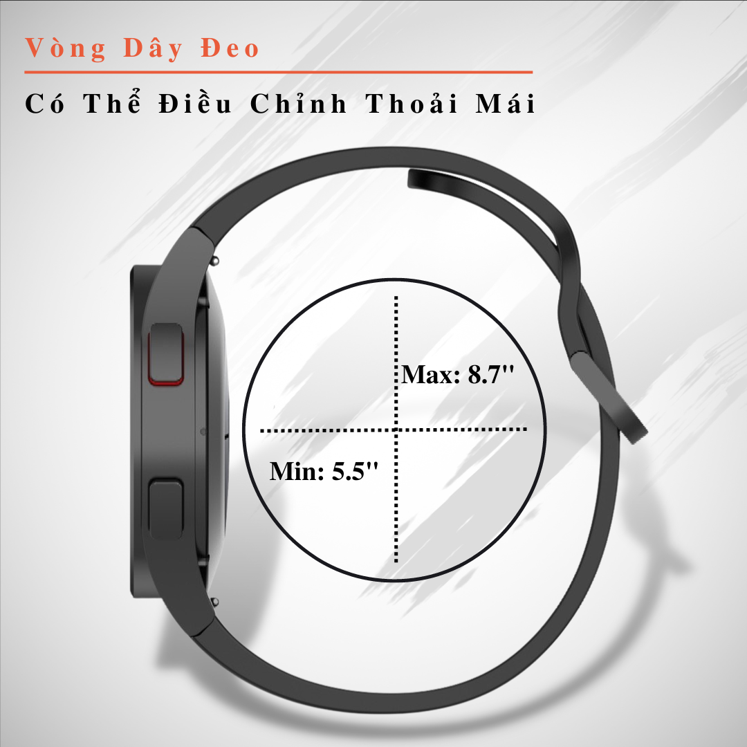 Dây Đeo Silicone Dành Cho Galaxy Watch 5 Pro / Watch 5 / Watch 4 Series, Kai.N Galaxy Watch Sport Band - Hàng Chính Hãng