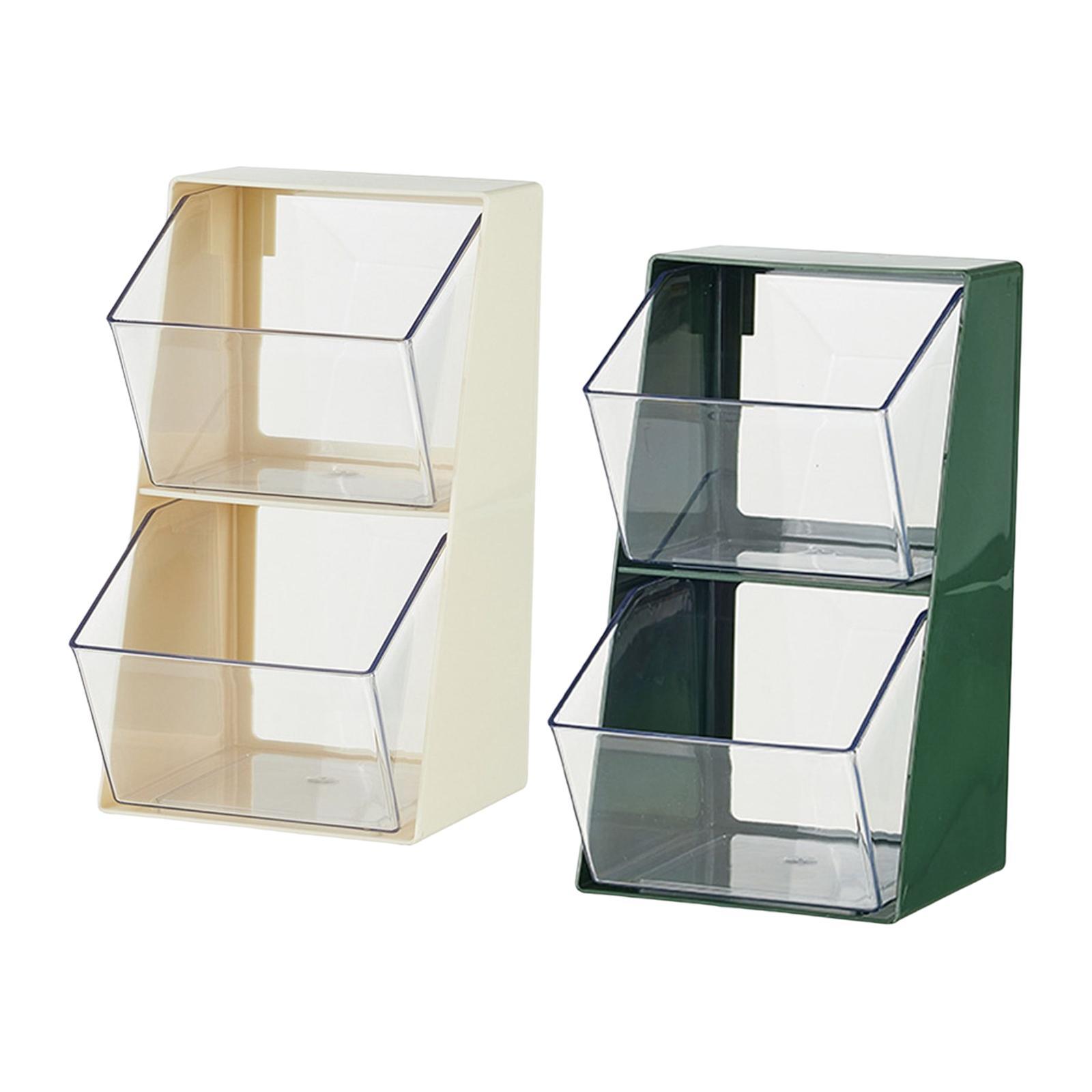 Tea Bags Organizer Divided Container Multifunctional for Kitchen Cabinets