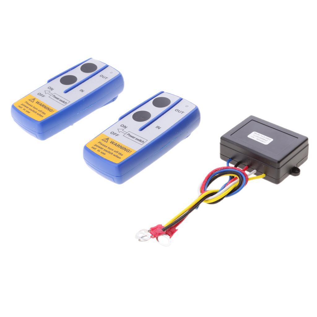 98ft Car Auto Dual Switches Wireless Winch Remote Control Conversion Kit