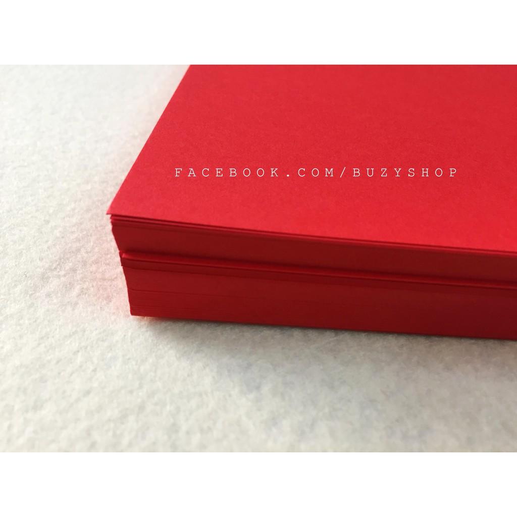 giấy màu, bìa màu, giấy làm thiệp, scrapbook (A4) (xấp 10 tờ) (đỏ)