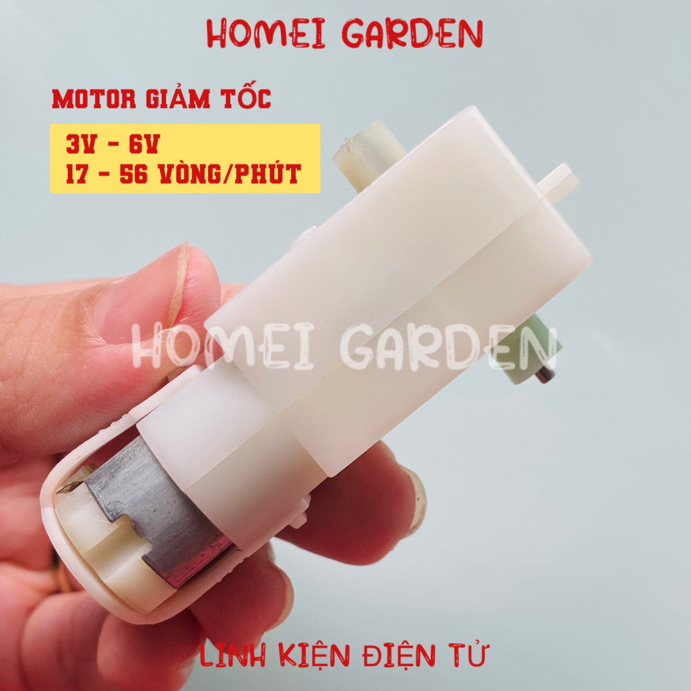 Motor giảm tốc 3V - 6V 17 - 56 vòng/phút lực mạnh chạy êm - HM0185