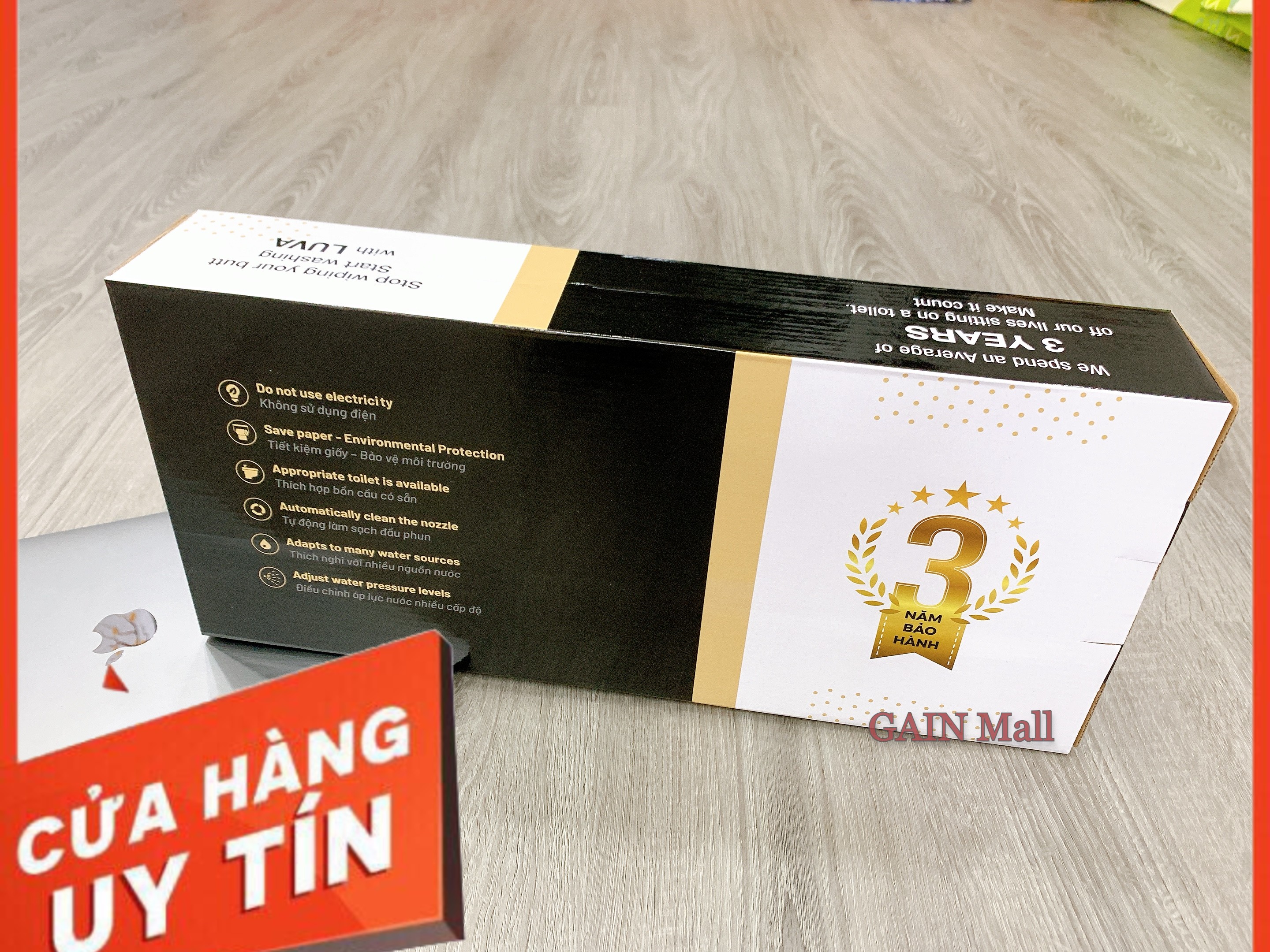 Vòi rửa, xịt vệ sinh thông minh Luva Bidet LB101, Chính Hãng, Tự Rửa Vòi Phun, Không Dùng Điện