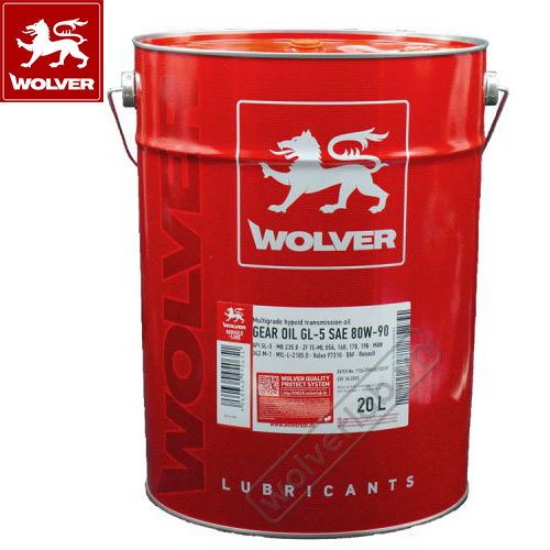 Nhớt ô tô - công nghiệp Wolver Gear Oil 80W-90 GL-5 20L