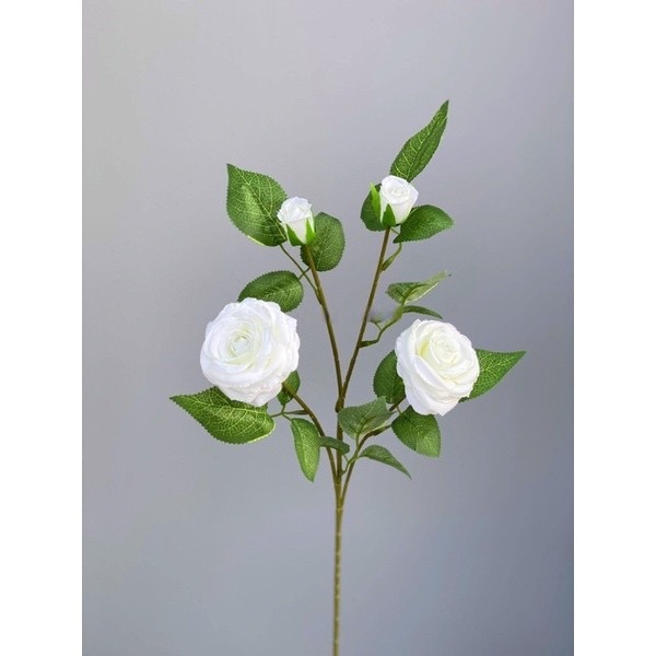 Cành hoa hồng pháp giả - Giá 1 cành - Decor cắm bình, trang trí nhà cửa