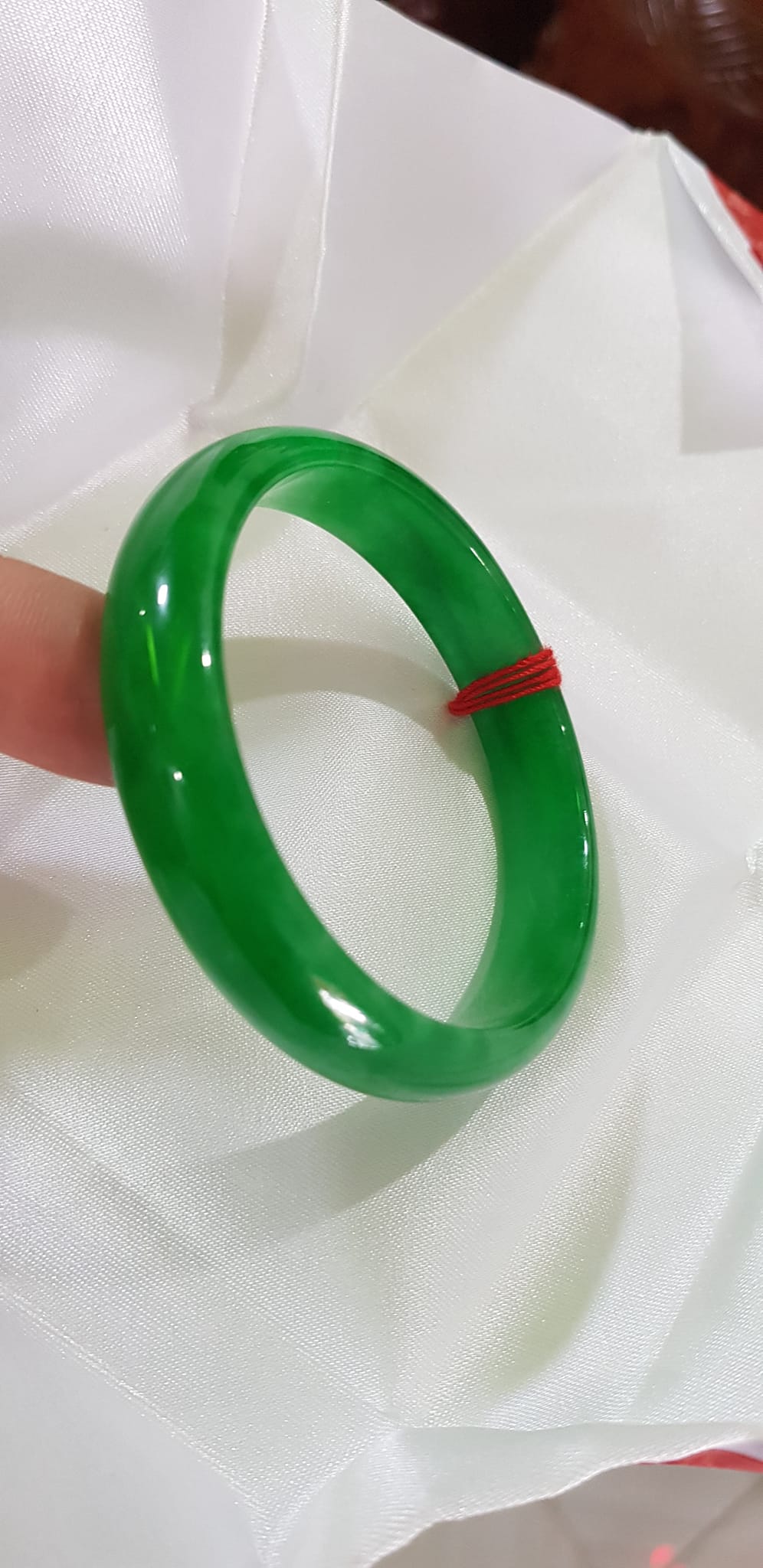 Vòng Đá cẩm thạch Bản HẸ LÝ 53mm Xanh Lý ĐậmTươi bóng đẹp Size 53mm x cao 12mm x dầy 6mmNữ 52kg - 56kg mệnh Mộc Hỏa Thủy Món Quà Ý nghĩa Anh Chị tặng chính bản thân mình, Mẹ, Vợ, người thân yêu ạ