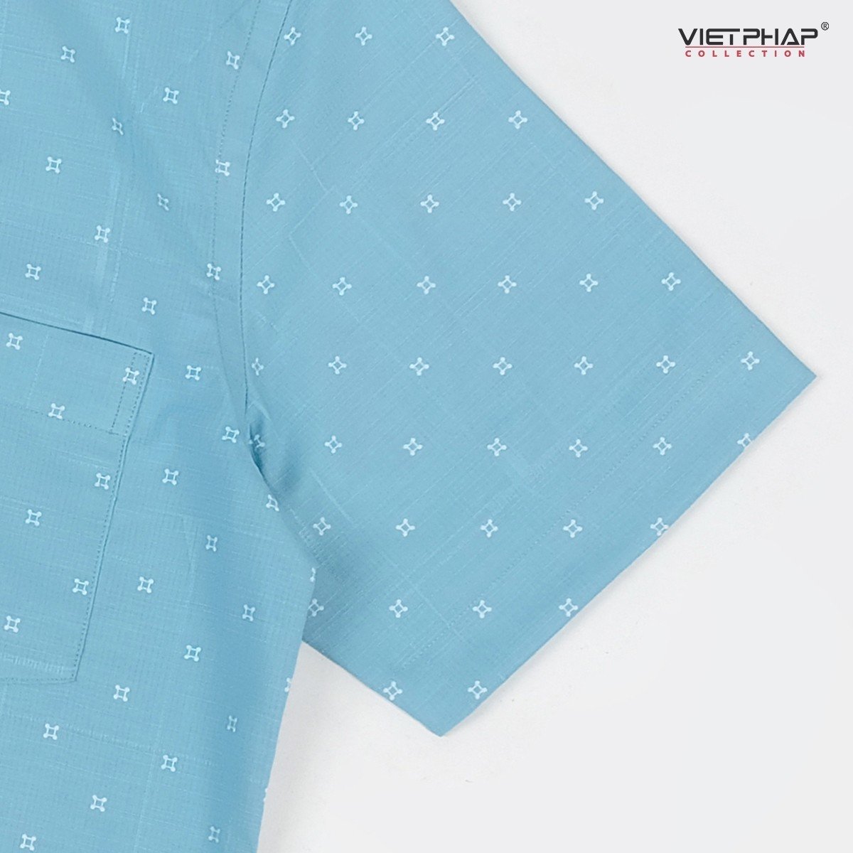 Áo sơ mi Bamboo ngắn tay nam VIỆT PHÁP  / Form Luxury / chất liệu sợi tre Cao Cấp  thoáng mát, thấm hút mồ hôi tốt 9514