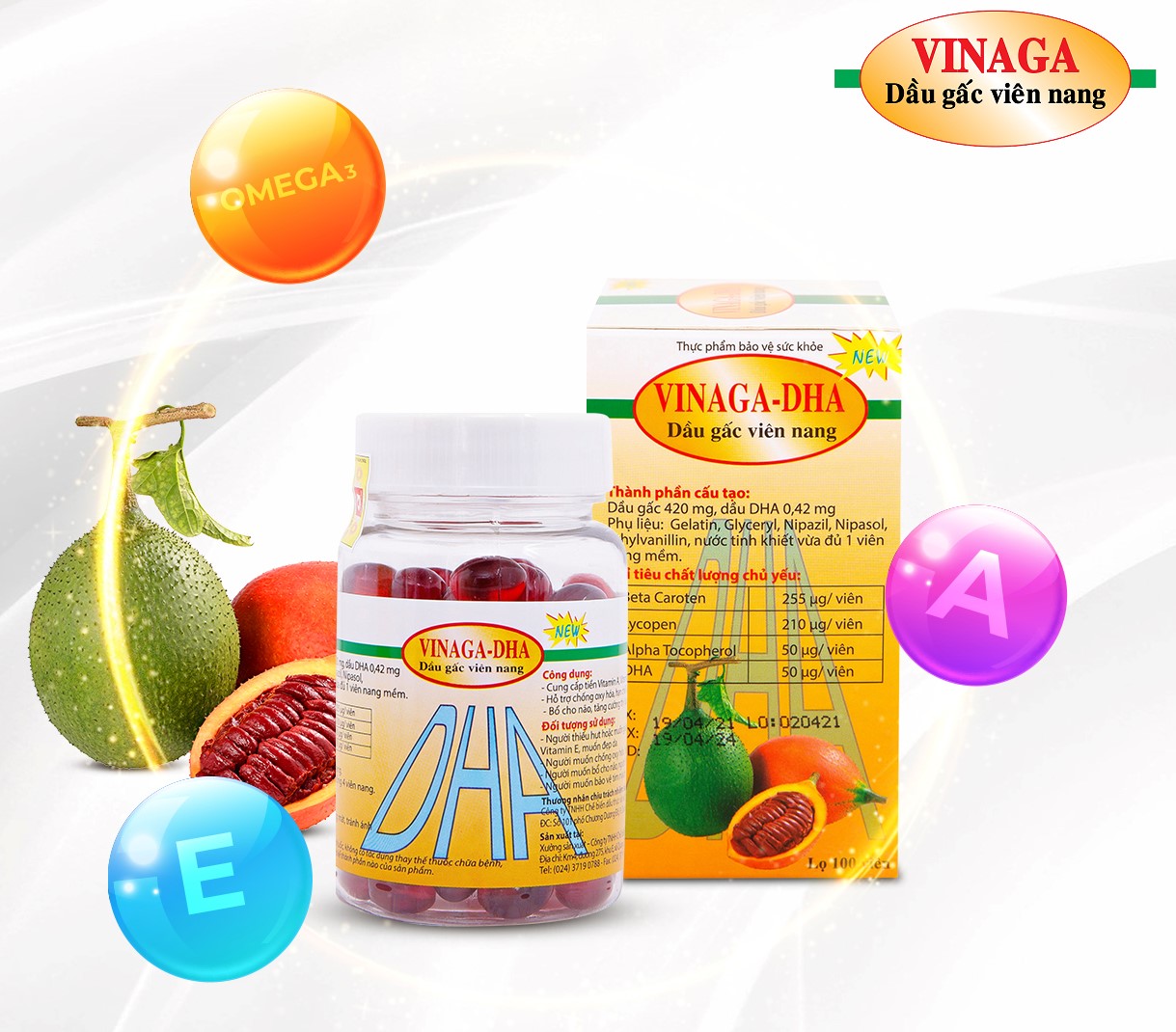 Dầu gấc (VINAGA-DHA-GACOIL CAPSUL)