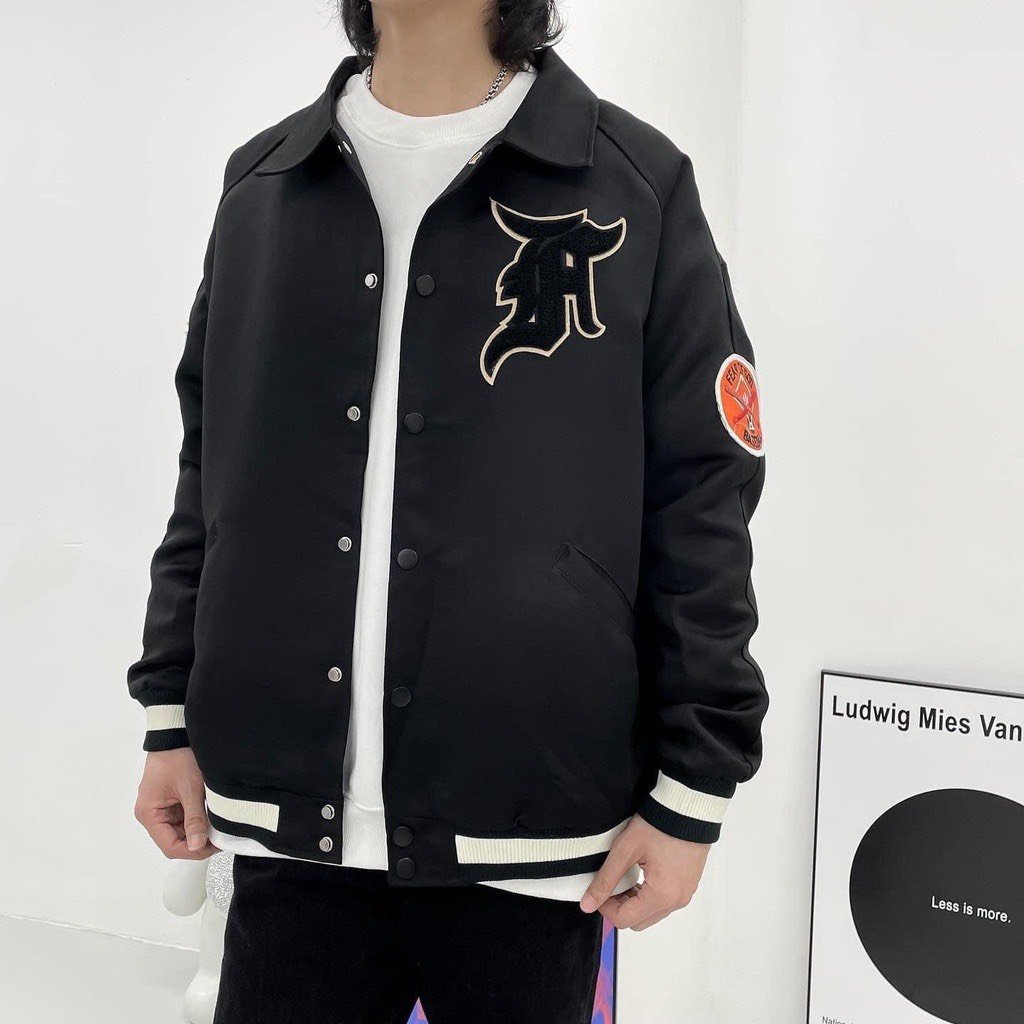 Áo khoác bomber Essential Manuel nam nữ chất dù oversize form rộng bóng chày unisex - Gin Store