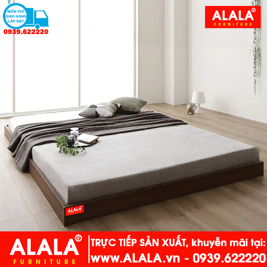 Giường thấp ALALA1005 gỗ HMR chống nước - www.ALALA.vn® - Za.lo: 0939.622220