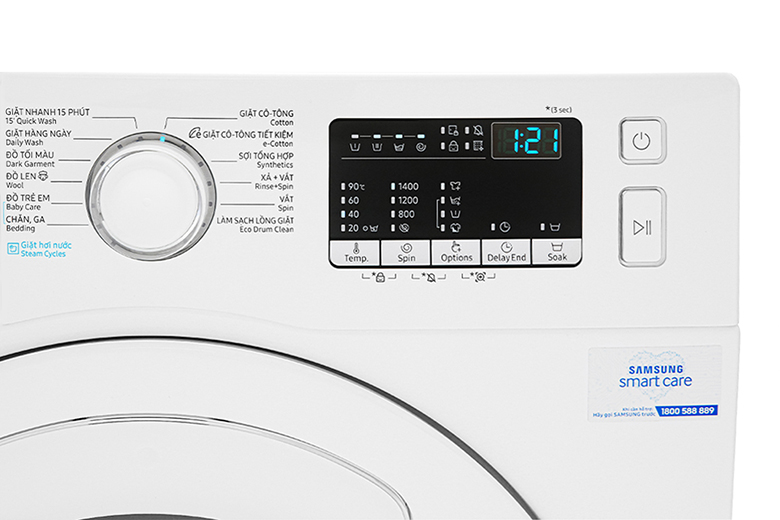 Máy giặt Samsung Addwash Inverter 9 Kg WW90K44G0YW/SV - Chỉ giao HCM