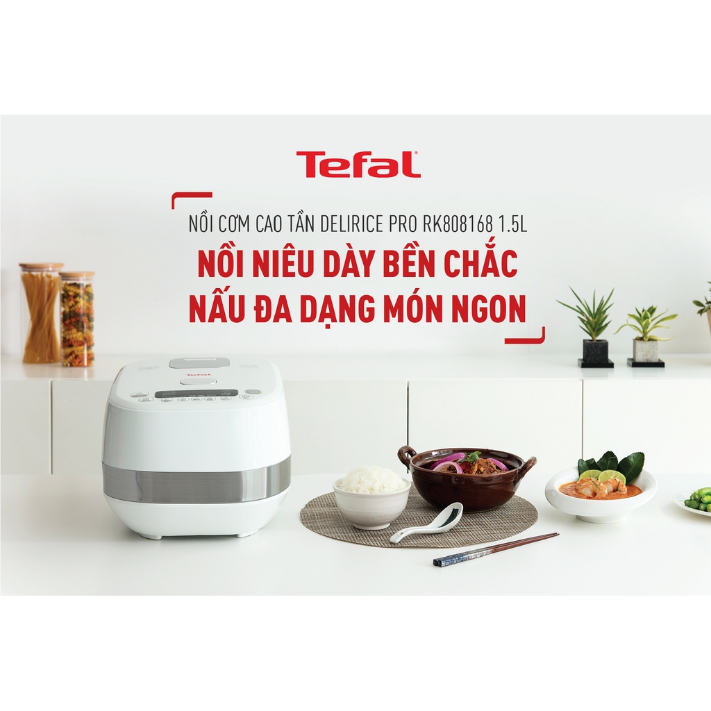 Nồi cơm điện tử cao tần Tefal 1.5L - Thương hiệu Pháp - RK808168 - Hàng chính hãng