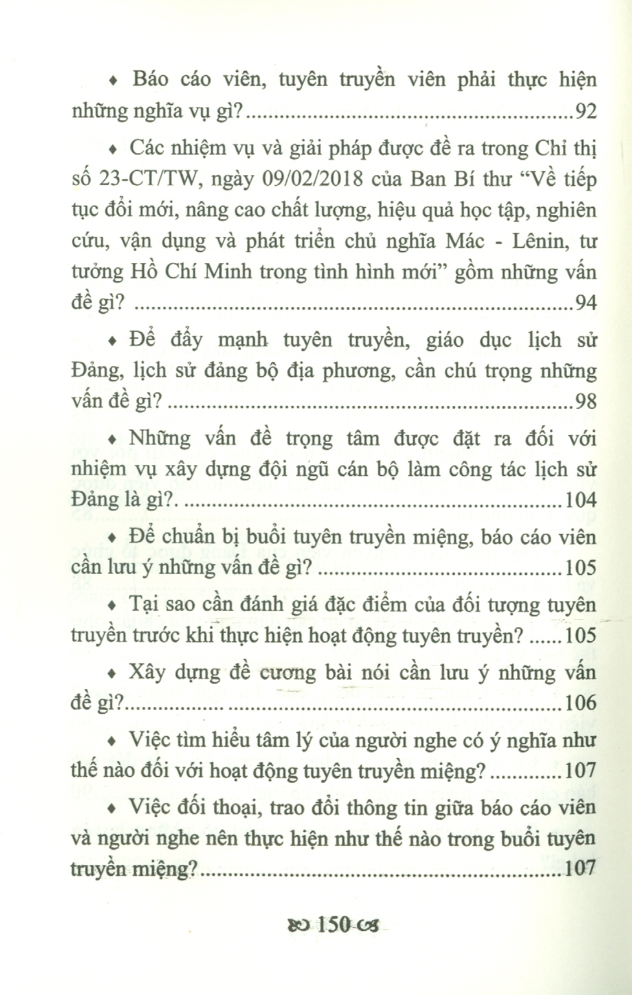 Bồi Dưỡng Nghiệp Vụ Cho Cán Bộ Làm Công Tác Tư Tưởng Của Đảng (Hỏi - Đáp)