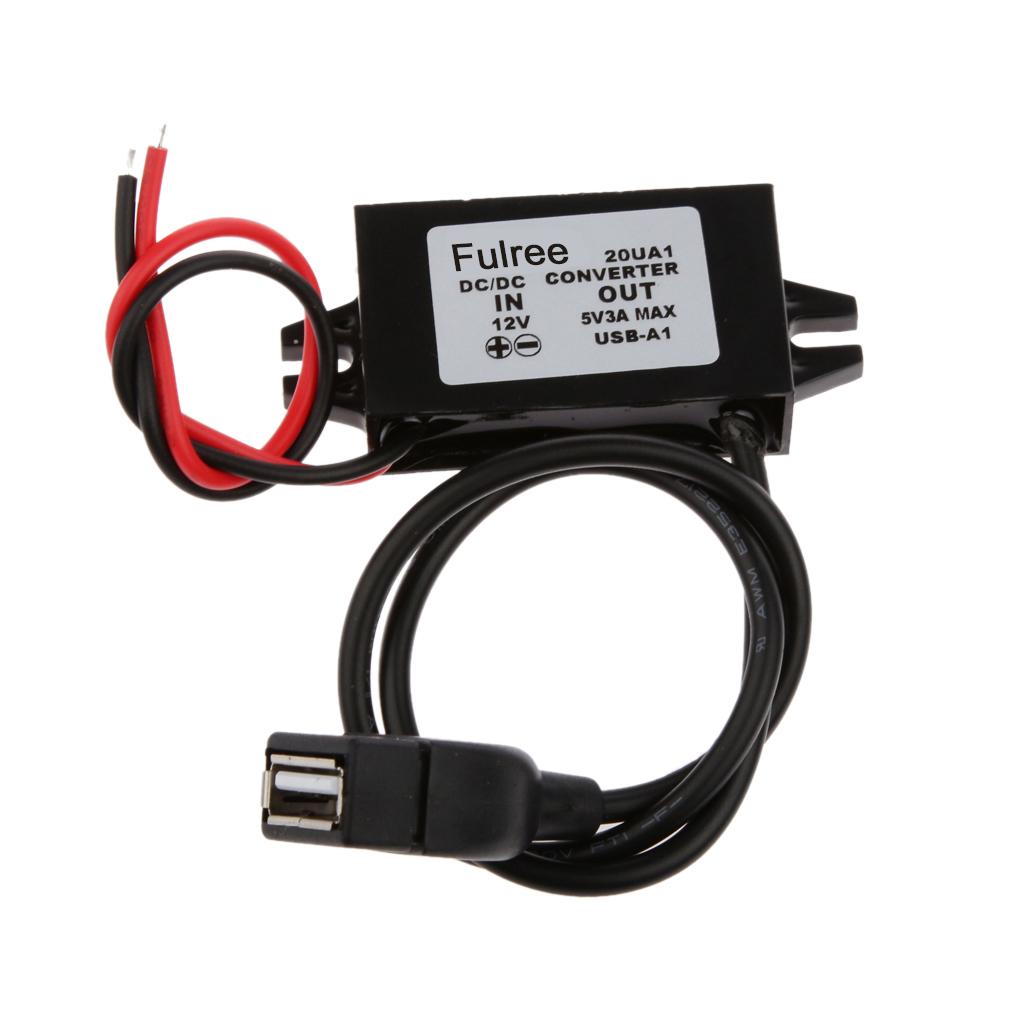 DC-DC Converter Step Down Module 12V to 5V 3A 15W USB Output Power Adapter