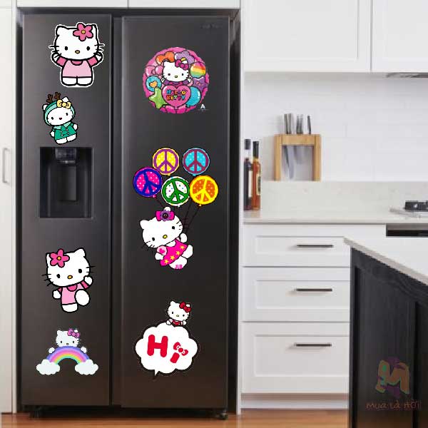 Miếng Dán Stickers chủ đề Hello Kitty