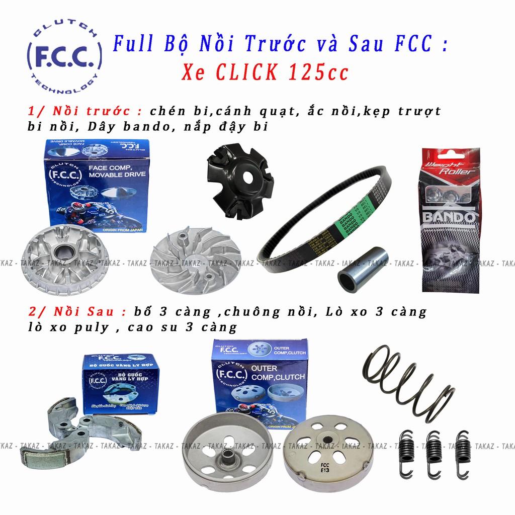 A4 Full bộ nồi FCC trước và nồi sau Honda Click 125 hàng FCC