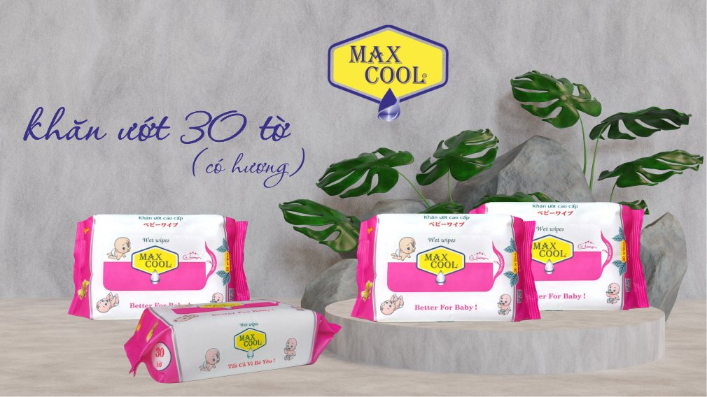 Combo 2 Gói Khăn Ướt Max Cool 30 Tờ Có Hương