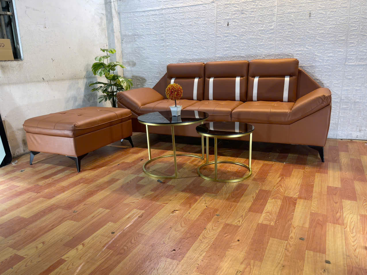 Sofa băng 2m kèm đôn nệm Juno sofa HLMCT màu lựa chọn kèm bàn như hình